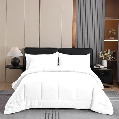 Gray quilted king size comforter bedroom soft plush blanket
