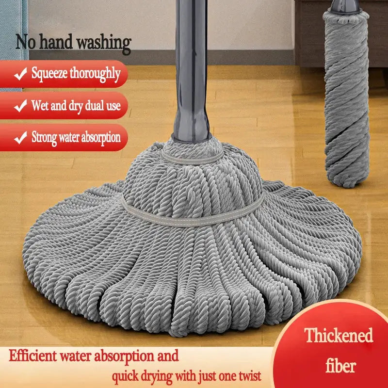 Gray silver easy spin mop with microfiber head for kitchen floors