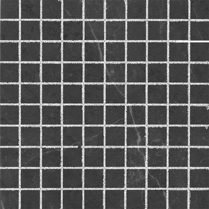 Gray Stone Gloss 1x1 Marble Look Porcelain Mosaics 12x12