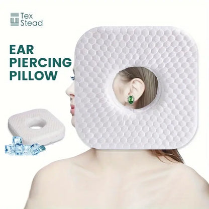 Gray textured comfort ear guard pillow bedroom cnh relief hole
