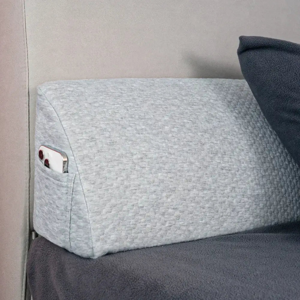 Gray textured memory foam bed wedge pillow bedroom mattress gap filler