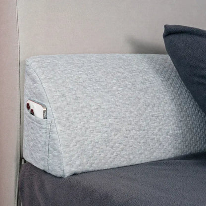 Gray textured memory foam bed wedge pillow bedroom mattress gap filler