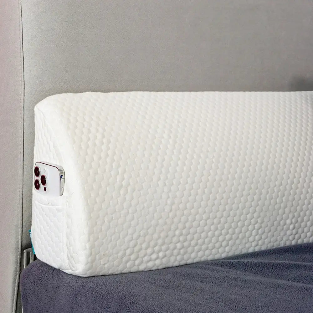 Gray textured memory foam bed wedge pillow bedroom mattress gap filler
