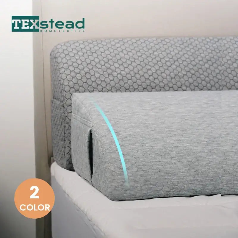 Gray textured memory foam bed wedge pillow bedroom mattress gap filler