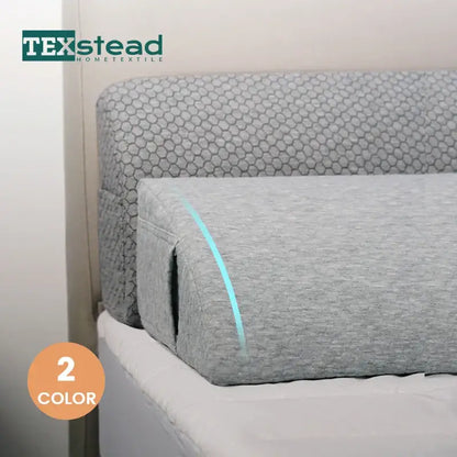 Gray textured memory foam bed wedge pillow bedroom mattress gap filler