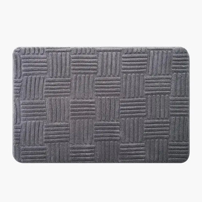 Gray textured striped floor mat bathroom non slip carpet