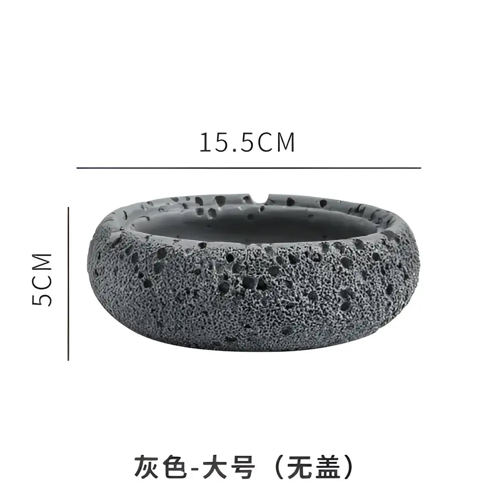 Gray volcanic stone cement astronaut ashtray for living room