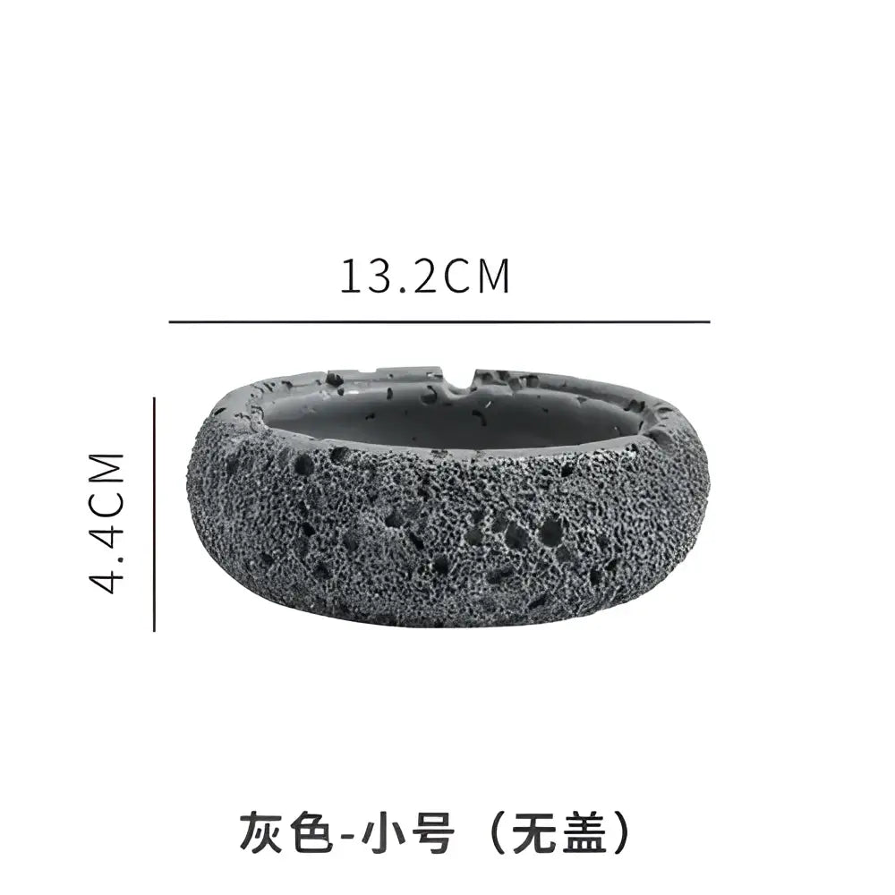 Gray volcanic stone cement astronaut ashtray for living room
