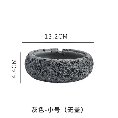 Gray volcanic stone cement astronaut ashtray for living room