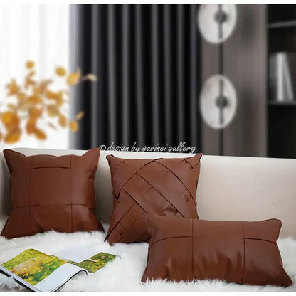 Gray & white faux rex rabbit fur cushion cover living room throw pillow