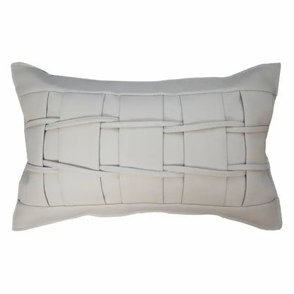Gray & white faux rex rabbit fur cushion cover living room throw pillow