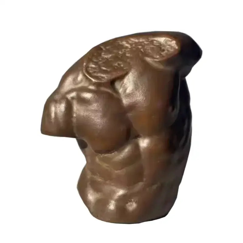Greek bronze nude human figure bust sculpture living room decor