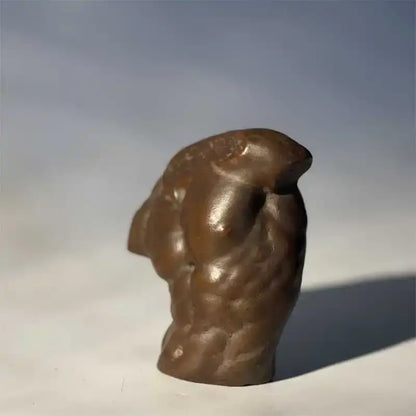 Greek bronze nude human figure bust sculpture living room decor