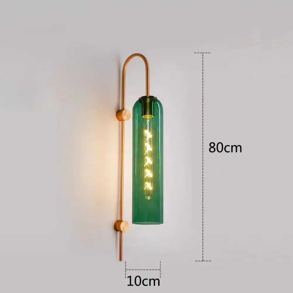 Green amber and green glass nordic pendant light for living room