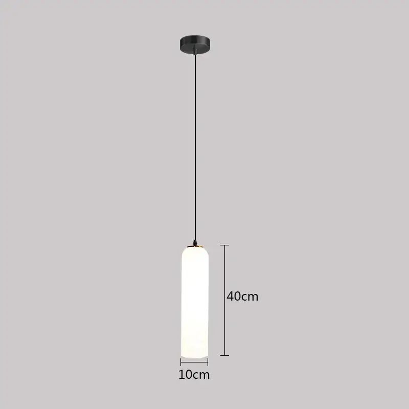 Green amber and green glass nordic pendant light for living room