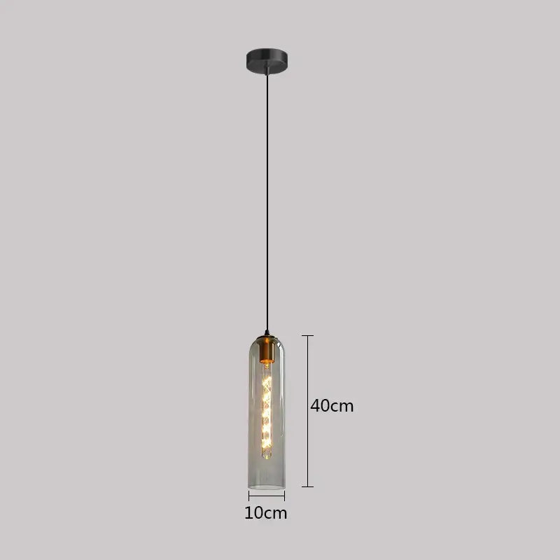 Green amber and green glass nordic pendant light for living room