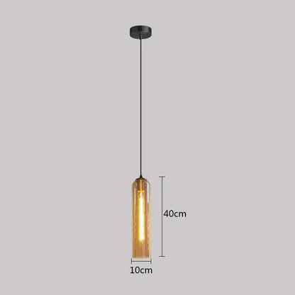 Green amber and green glass nordic pendant light for living room