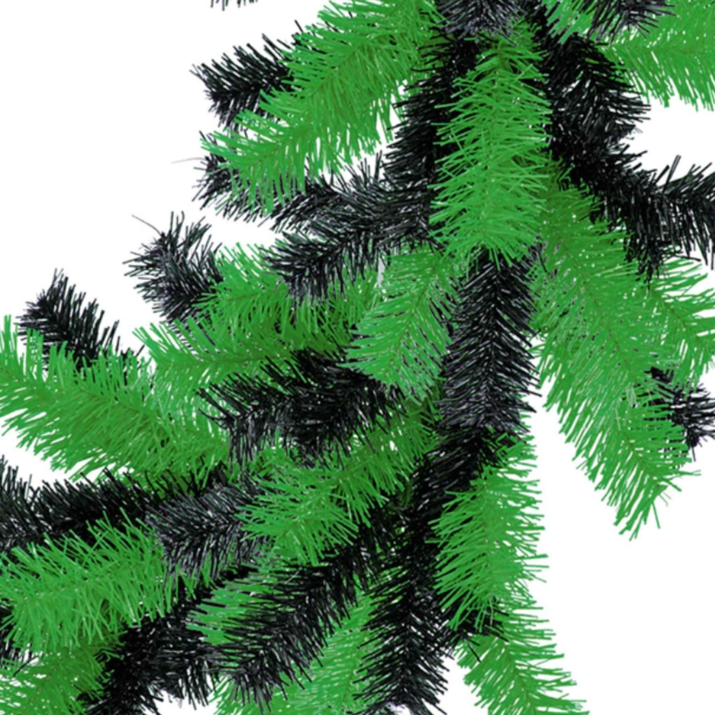 Green and Black Tinsel Christmas Wreaths