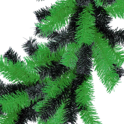 Green and Black Tinsel Christmas Wreaths