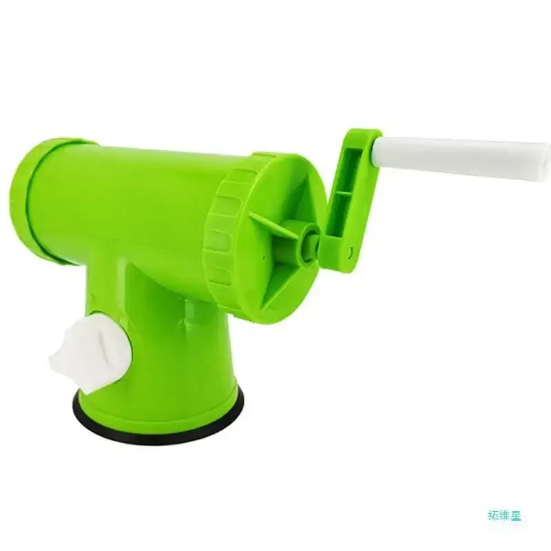 Green and white 2lbs plastic sausage maker with funnel tubes kitchen tool