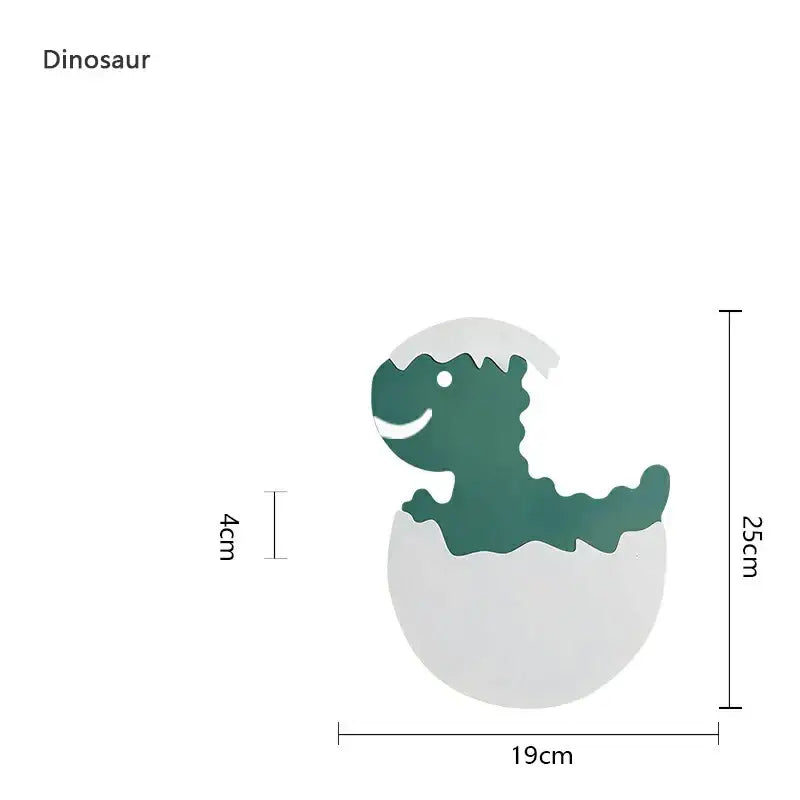 Green and white dino egg led wall lamp bedroom night light