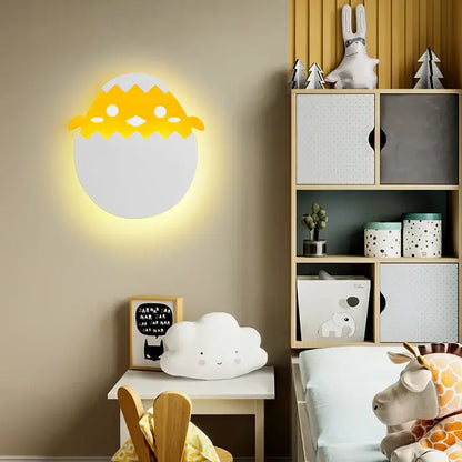 Green and white dino egg led wall lamp bedroom night light