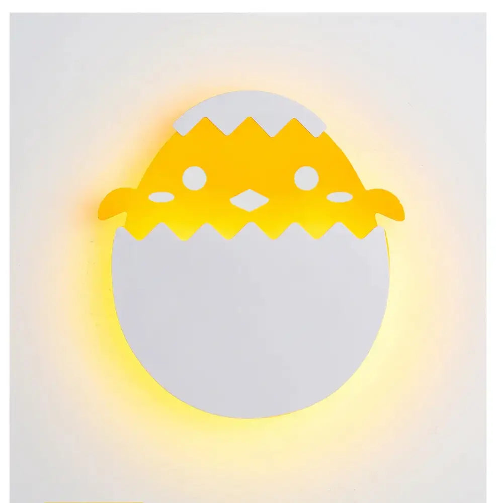 Green and white dino egg led wall lamp bedroom night light