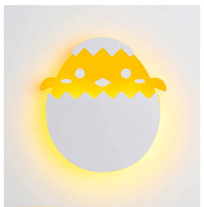 Green and white dino egg led wall lamp bedroom night light