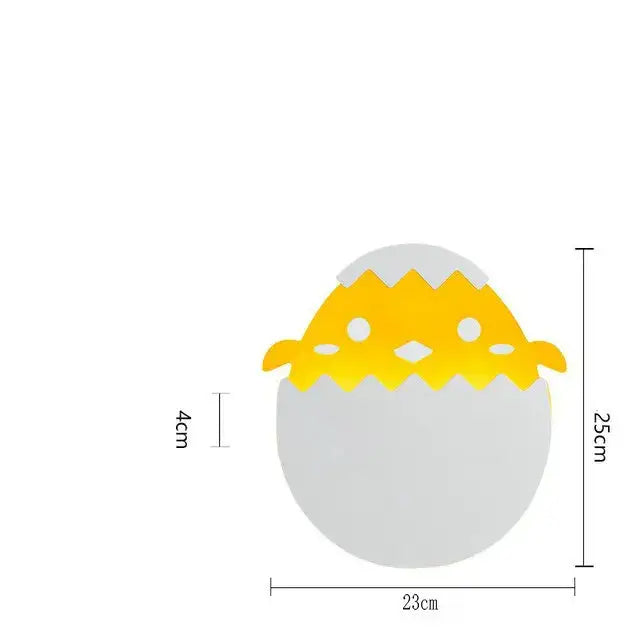 Green and white dino egg led wall lamp bedroom night light