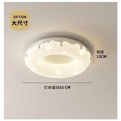Green and white doughnut ceiling light bedroom eye protection led