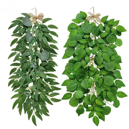Green and white eucalyptus artificial flowers bouquet wedding decor
