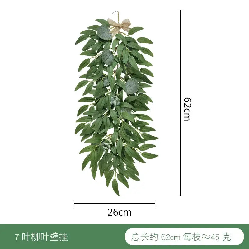 Green and white eucalyptus artificial flowers bouquet wedding decor