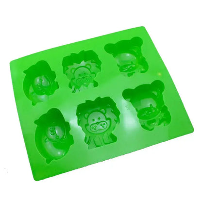Green animal silicone mold kitchen lion hippo baking tray