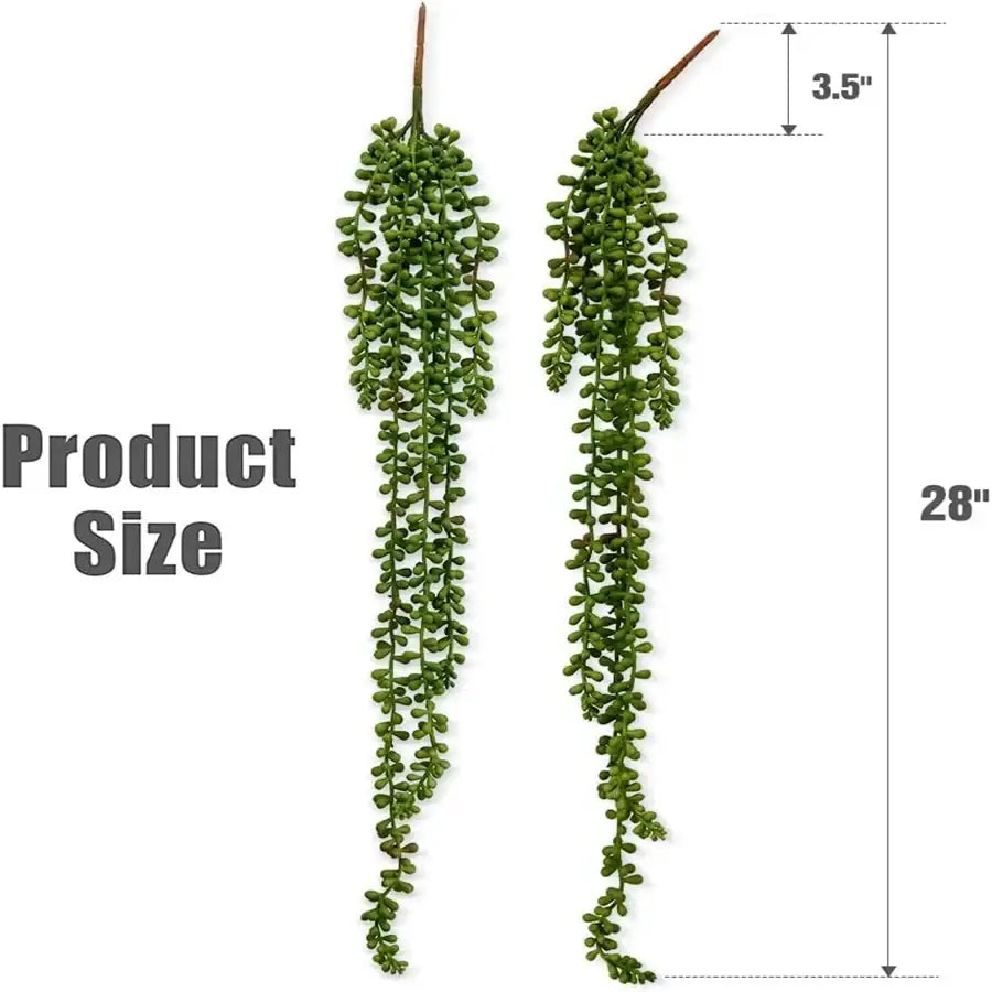Green artificial fern vine hanging plant – living room decor