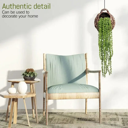 Green artificial fern vine hanging plant – living room decor