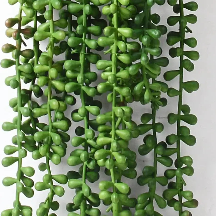 Green artificial fern vine hanging plant – living room decor
