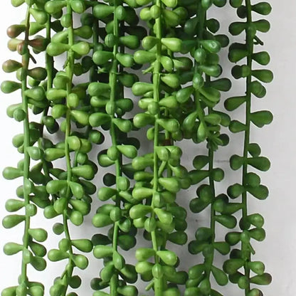 Green artificial fern vine hanging plant – living room decor
