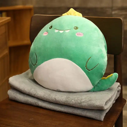 Green avocado cartoon animal throw pillow blanket bedroom decor