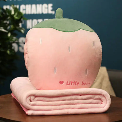 Green avocado cartoon animal throw pillow blanket bedroom decor