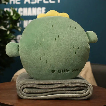 Green avocado cartoon animal throw pillow blanket bedroom decor