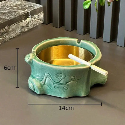 Green ceramic bamboo tissue box living room decor