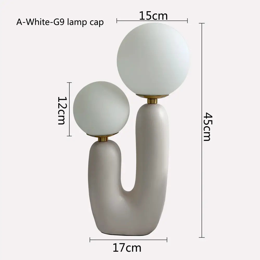 Green ceramic double frosted glass table lamp for bedroom