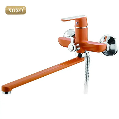 Green & chrome bath shower faucet set with handheld – bathroom
