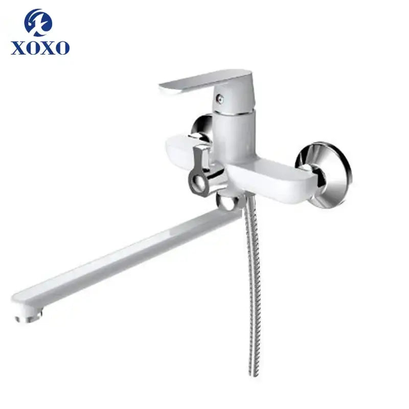 Green & chrome bath shower faucet set with handheld – bathroom
