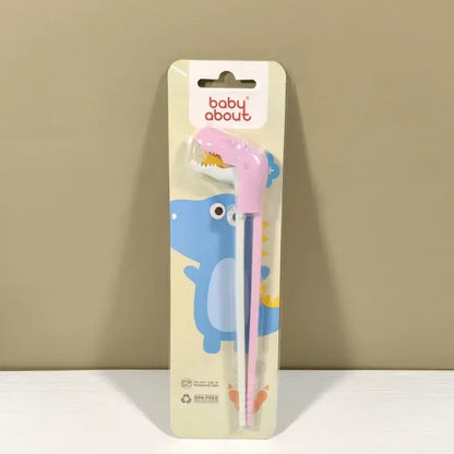 Green dino chopsticks kids training set for dining room