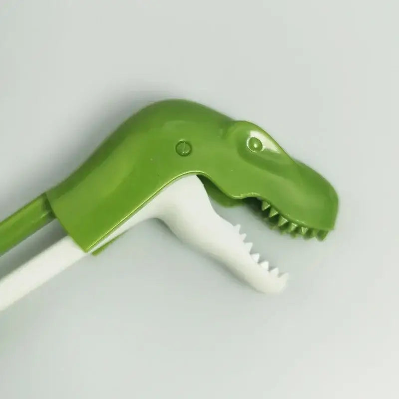 Green dino chopsticks kids training set for dining room