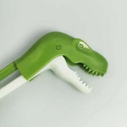 Green dino chopsticks kids training set for dining room