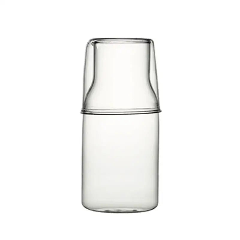 Green glass 550ml bedside water carafe and tumbler set bedroom