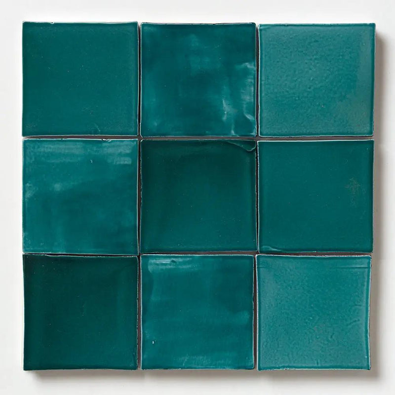 Zafiro Glossy Zellige Tiles 4x4