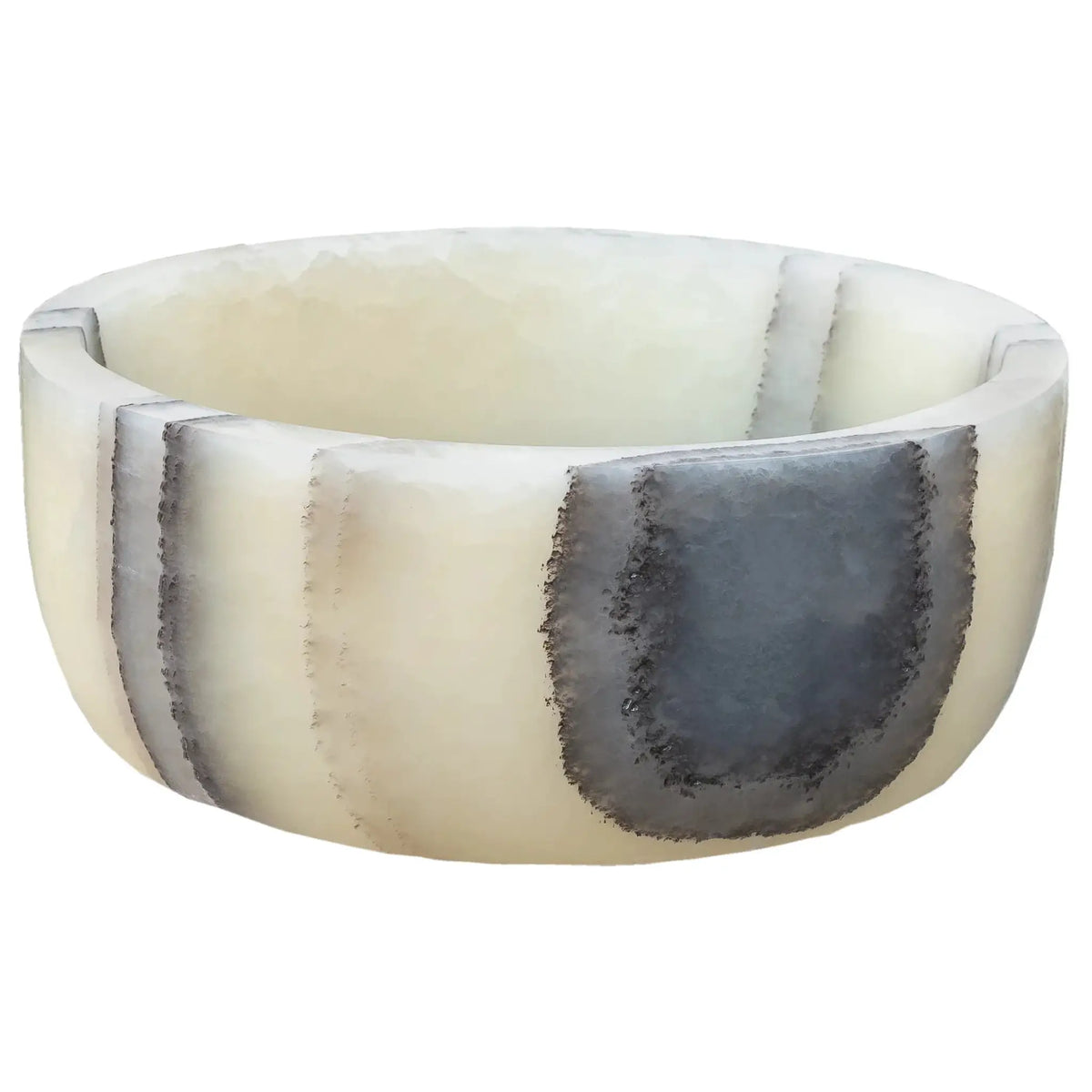 Natural Onyx Vessel Bathroom Sink Beige Greenstone Handmade